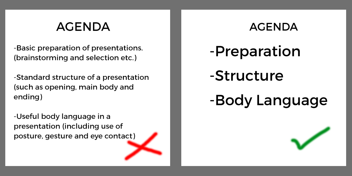 make sure presentations and readings are brief and well organized