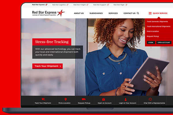 Website Design for Red Star Express PLC