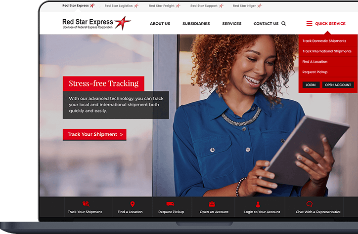 Website Design for Red Star Express – Featured