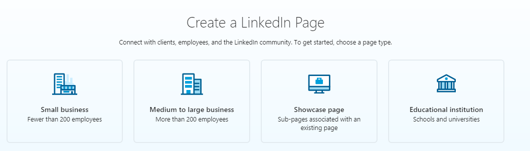 how to open a linkedin business page