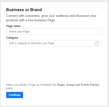 Facebook business page